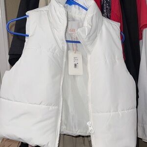 Gianni Bini Ivory Puffer Vest NWT